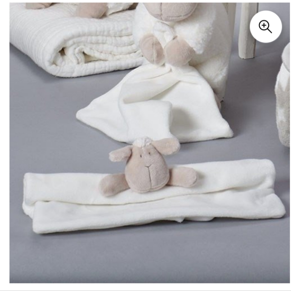 Sheep Snuggle and Cotton Blanket Gift Set